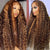 Ready To Wear | Honey Brown Highlight Deep Wave Glueless HD Lace 13x6 Frontal Wig by Geeta Pre-Cut