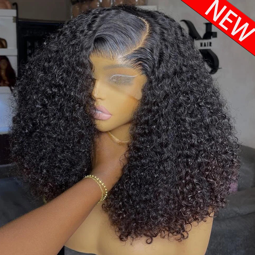 Natural Kinks | 400% Super Density Kinky Curly Glueless HD Lace 13x6 Frontal Wig Pre-Cut