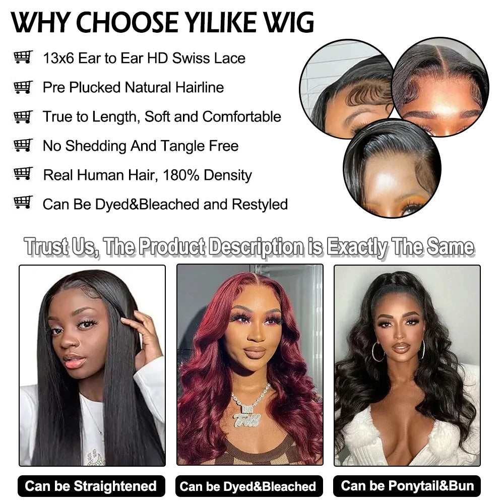 Classic Silk | 200% Density Straight Glueless HD Lace 13x6 Frontal Wig by NuoCheng Pre-Cut