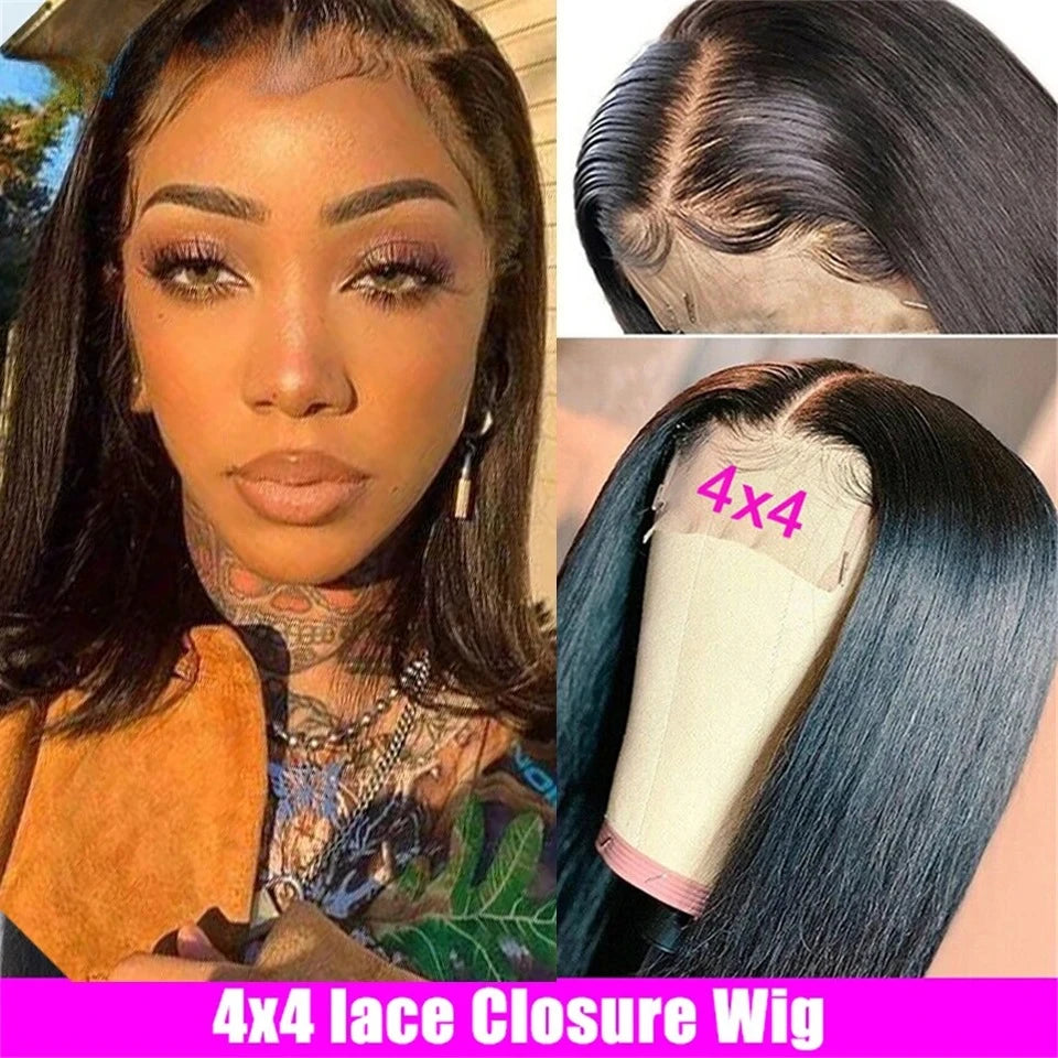 Sleek & Smooth | Straight Glueless HD Lace 4x4 Closure Wig