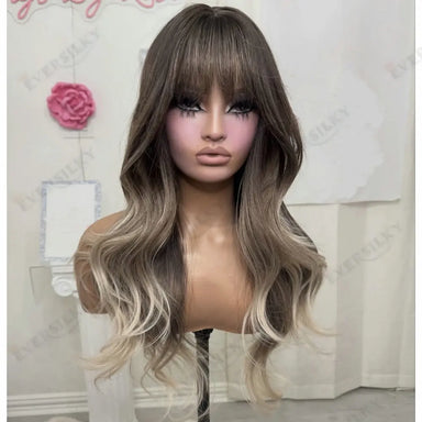 Flowy Waves | Brown Highlight Loose Wave Glueless HD Lace 13x6 Frontal Wig