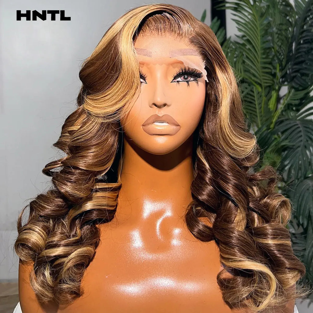 Natural Bounce | Honey Brown Highlight Loose Wave Glueless HD Lace 13x6 Frontal Wig