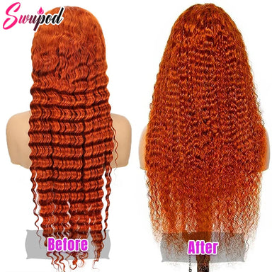 Ready To Wear | Ginger 200% Density Deep Wave Glueless HD Lace 13x6 Frontal Wig