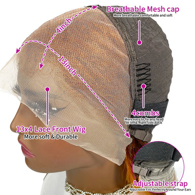 Throw On & Go | Chocolate Brown 250% High Density Deep Wave Glueless HD Lace 13x4 Frontal Wig