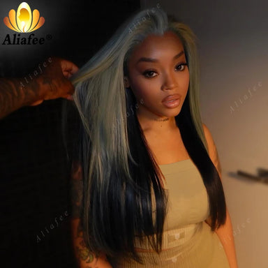 Sleek & Smooth | Salt & Pepper 180% Density Straight Glueless HD Lace 13x6 Frontal Wig