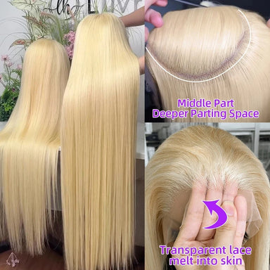 Blonde Vibes | Honey Brown Highlight 613 Blonde Glueless HD Lace 13x6 Frontal Wig