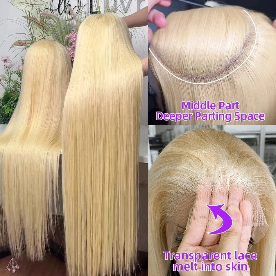 Blonde Vibes | Honey Brown Highlight 613 Blonde Glueless HD Lace 13x6 Frontal Wig