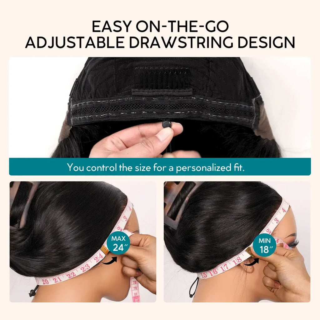 Throw On & Go | 250% High Density Water Wave Glueless HD Lace 13x4 Frontal Wig