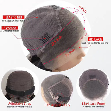Natural Kinks | 200% Density Kinky Curly Glueless HD Lace 13x4 Frontal Wig Pre-Cut