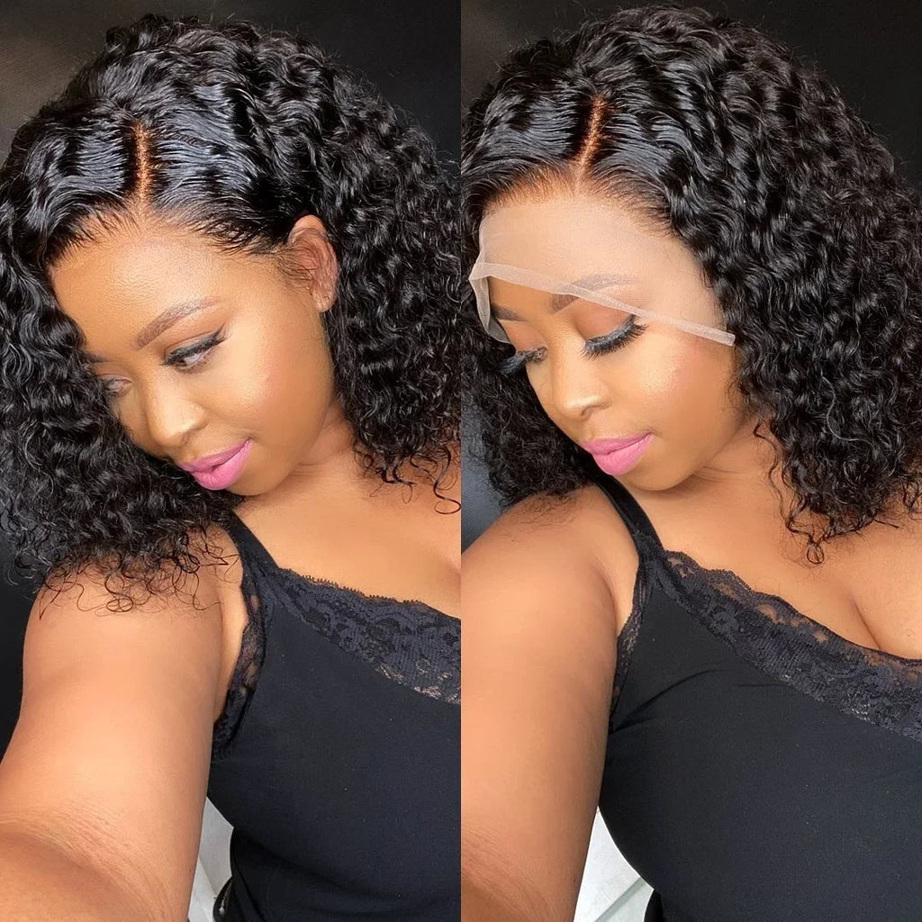 Throw On & Go | 300% Extra Density Water Wave Glueless HD Lace 13x4 Frontal Wig Pre-Cut