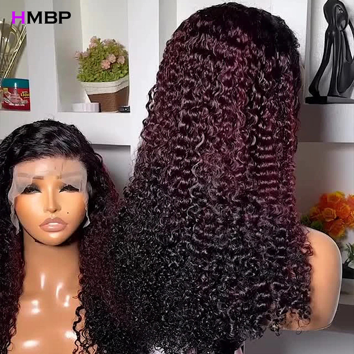 Natural Kinks | Burgundy 99J 400% Super Density Kinky Curly Glueless HD Lace 13x4 Frontal Wig