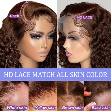 Effortless Waves | Water Wave Glueless HD Lace 13x4 Frontal Wig by MOMO Pre-Cut