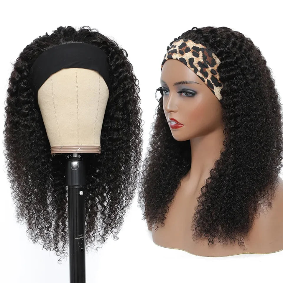 Natural Kinks | Kinky Curly Glueless HD Lace Wig by Headband