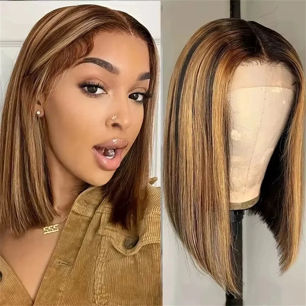 Trending Now | Honey Brown Highlight Glueless HD Lace 13x4 Frontal Wig by SilkyConfidence