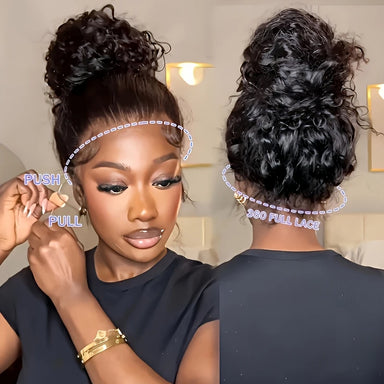 Wear & Go | 250% High Density Water Wave Glueless HD Lace 360 Lace Wig Pre-Cut
