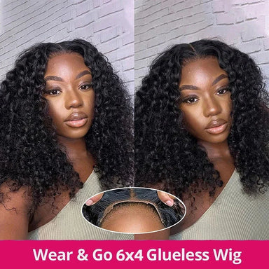 Throw On & Go | Water Wave Glueless HD Lace 4x4 Closure Wig