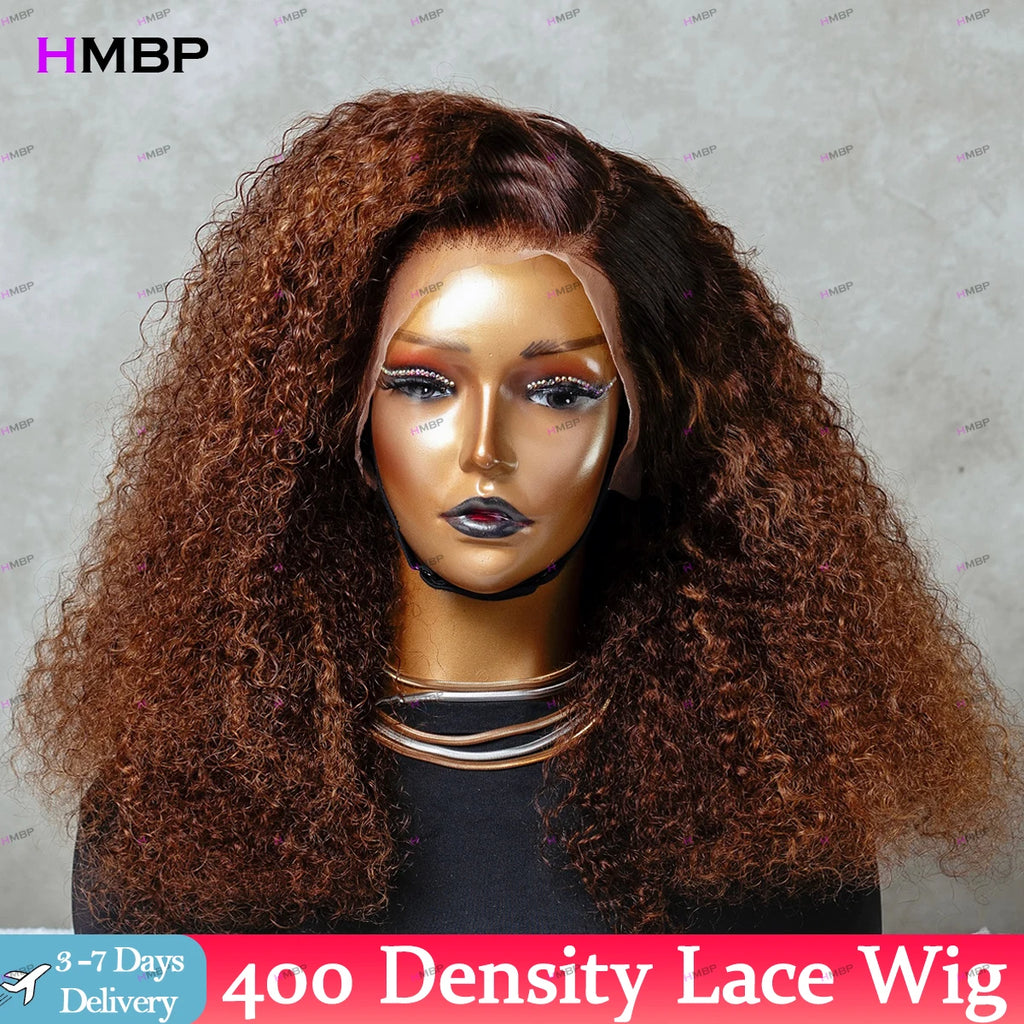 Curl Goals | 400% Super Density Kinky Curly Glueless HD Lace 360 Lace Wig by HMBP