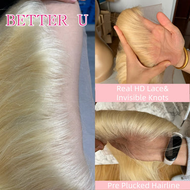Platinum Glow | 613 Blonde Glueless HD Lace 5x5 Closure Wig Pre-Cut
