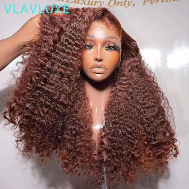Big Curl Energy | Chocolate Brown 400% Super Density Kinky Curly Glueless HD Lace 13x6 Frontal Wig