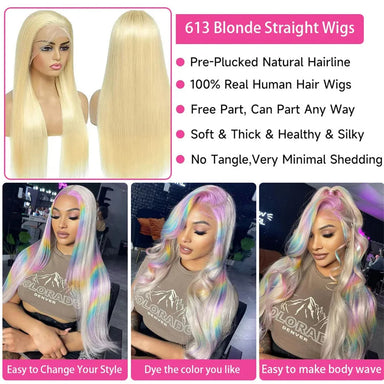 Bold Blonde | 220% Density 613 Blonde Glueless HD Lace 13x6 Frontal Wig