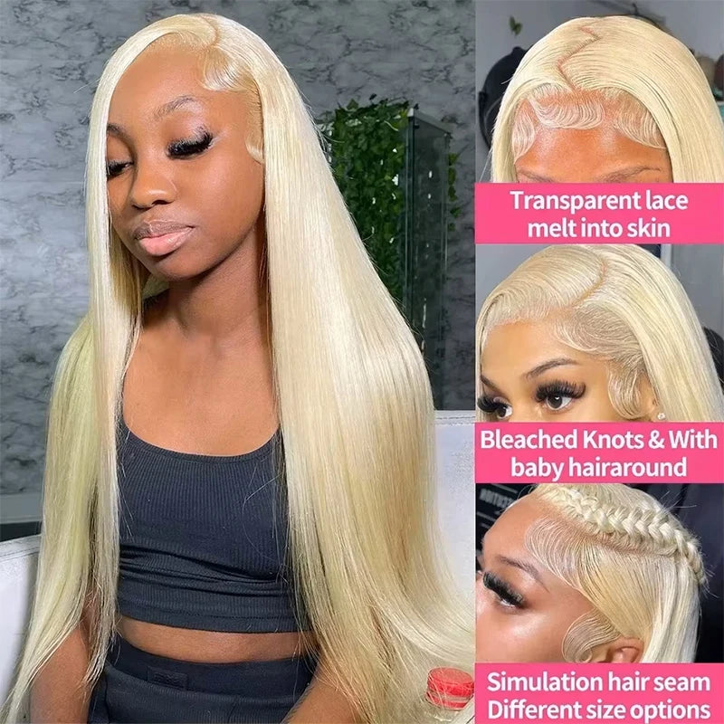 Bold Blonde | Honey Brown Highlight 220% Density 613 Blonde Glueless HD Lace 13x6 Frontal Wig