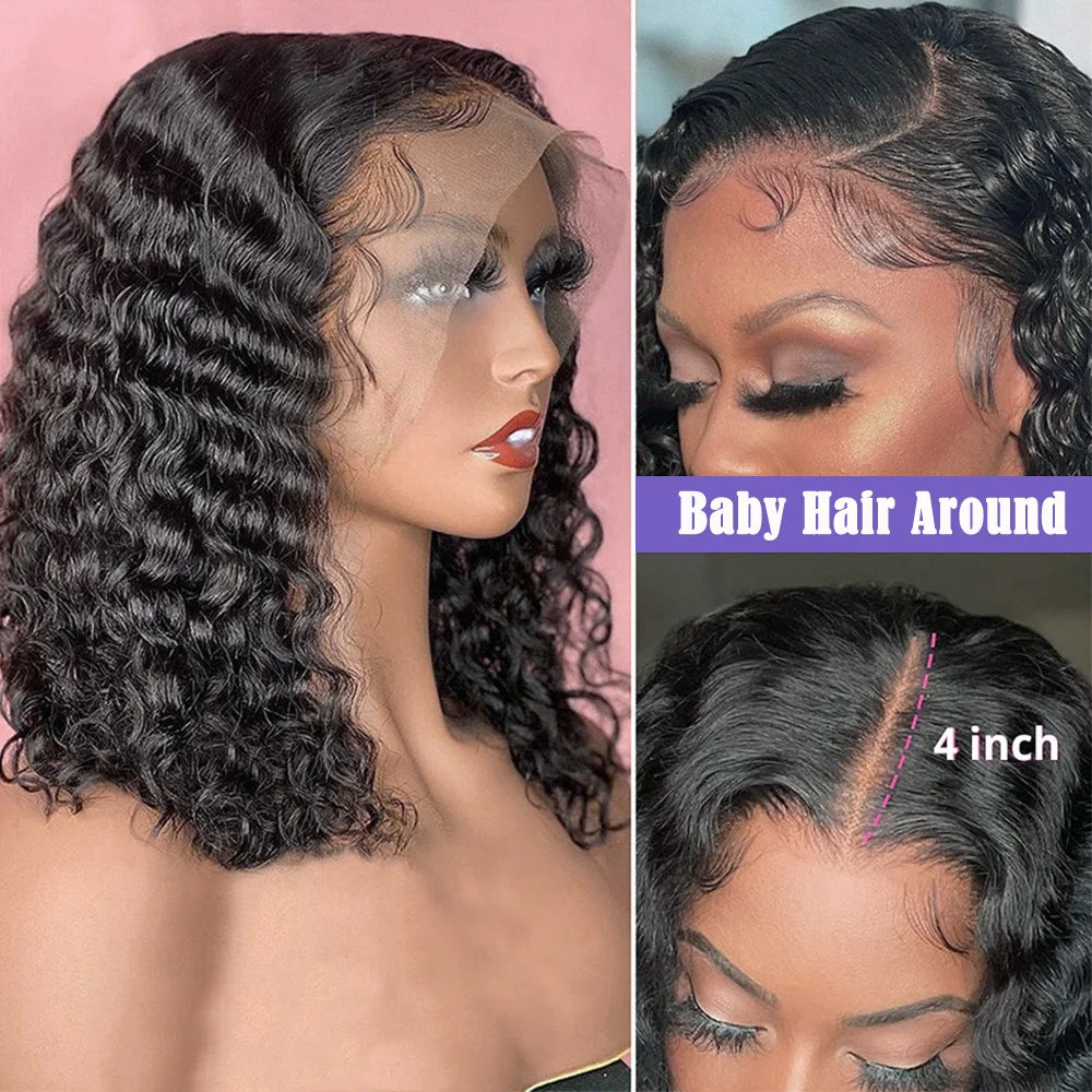 Ready To Wear | 180% Density Deep Wave Glueless HD Lace 13x4 Frontal Wig Pre-Cut