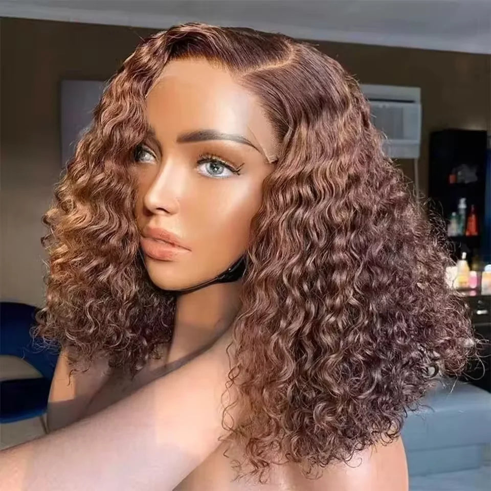 Wear & Go | Chocolate Brown Deep Wave Glueless HD Lace 13x4 Frontal Wig Pre-Cut