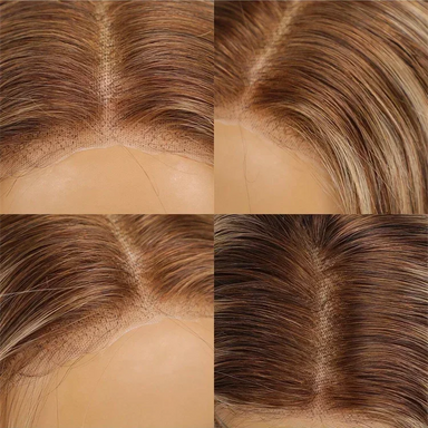 Color Pop | Honey Brown Highlight Glueless HD Lace 4x4 Closure Wig Pre-Cut