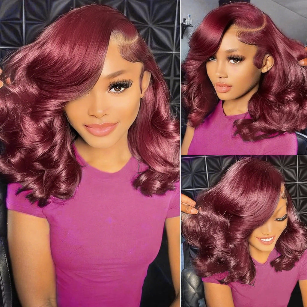 Natural Bounce | Burgundy 99J Loose Wave Glueless HD Lace 13x4 Frontal Wig
