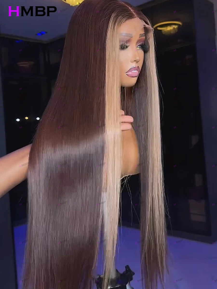 Color Pop | Honey Brown Highlight 450% Super Density Highlight Glueless HD Lace 13x6 Frontal Wig