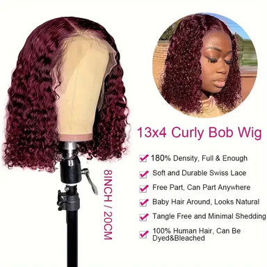 Throw On & Go | Burgundy 99J Deep Wave Glueless HD Lace 13x4 Frontal Wig by AiRuiHairAll