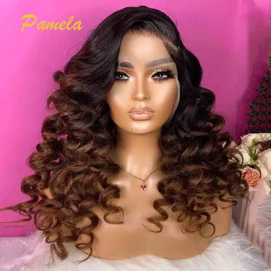 Wear & Go | Honey Brown Highlight Deep Wave Glueless HD Lace 13x6 Frontal Wig