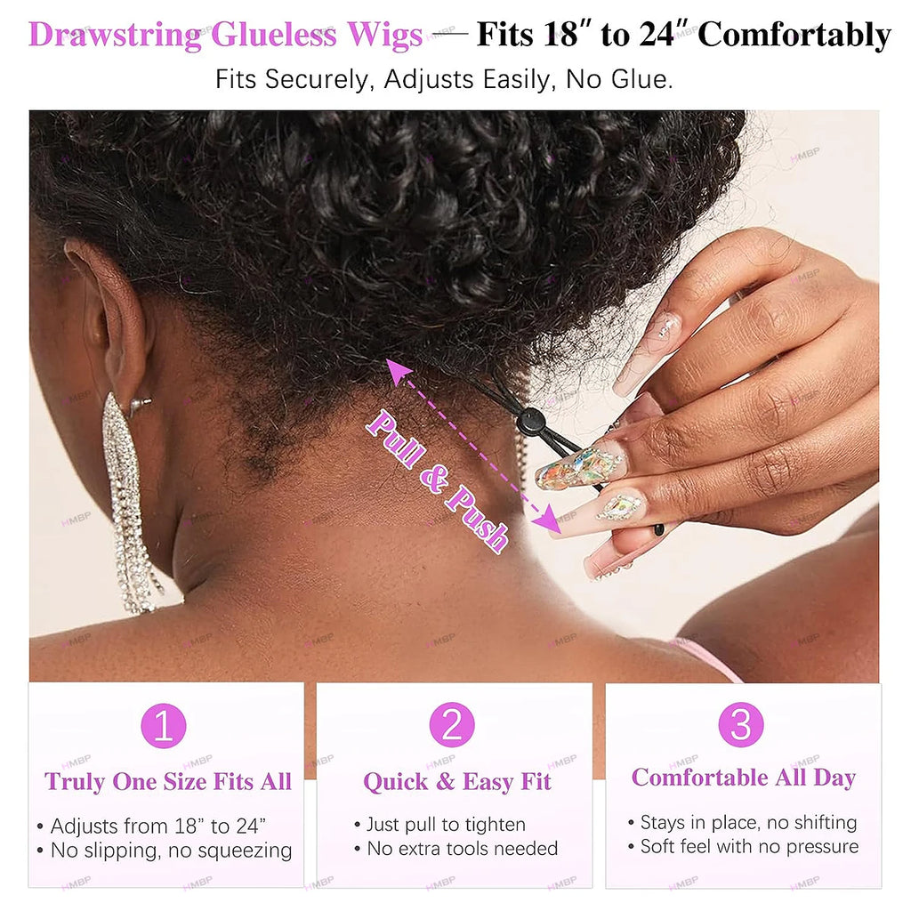 Curl Goals | Kinky Curly Glueless HD Lace 13x4 Frontal Wig by HMBP