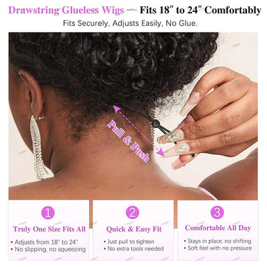 Curl Goals | Kinky Curly Glueless HD Lace 13x4 Frontal Wig by HMBP