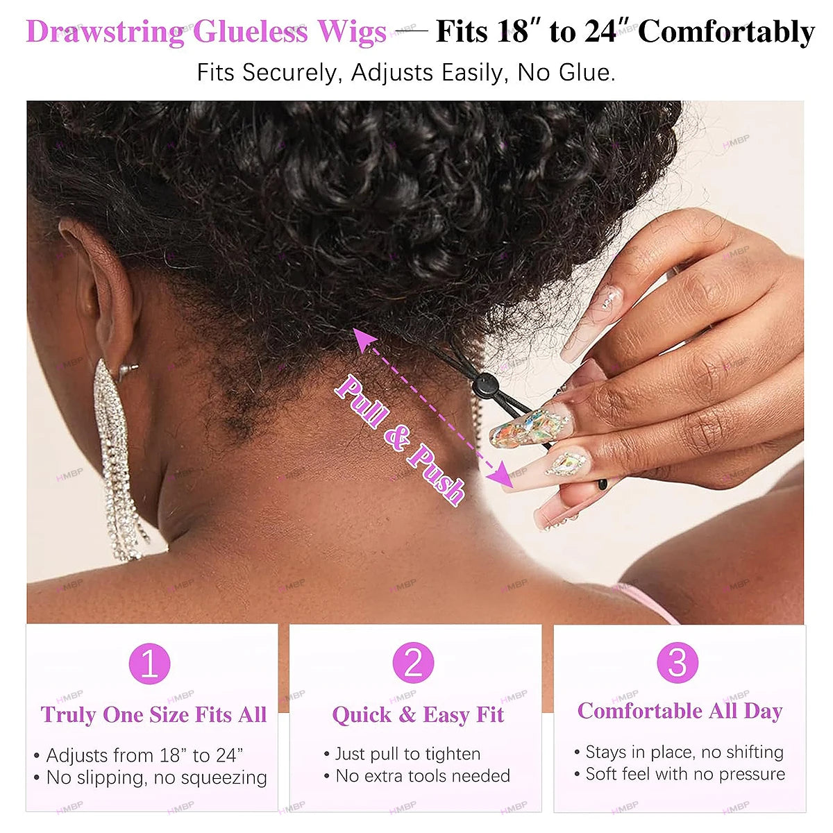 Curl Goals | Kinky Curly Glueless HD Lace 13x4 Frontal Wig by HMBP