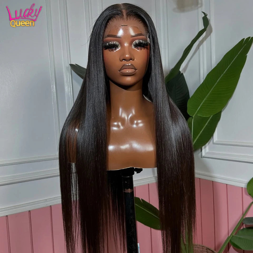 Sleek & Smooth | Straight Glueless HD Lace 13x4 Frontal Wig Pre-Cut by Lucky Queen