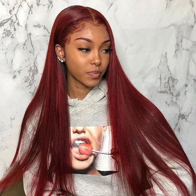 Statement Look | Burgundy 99J Glueless HD Lace 13x6 Frontal Wig