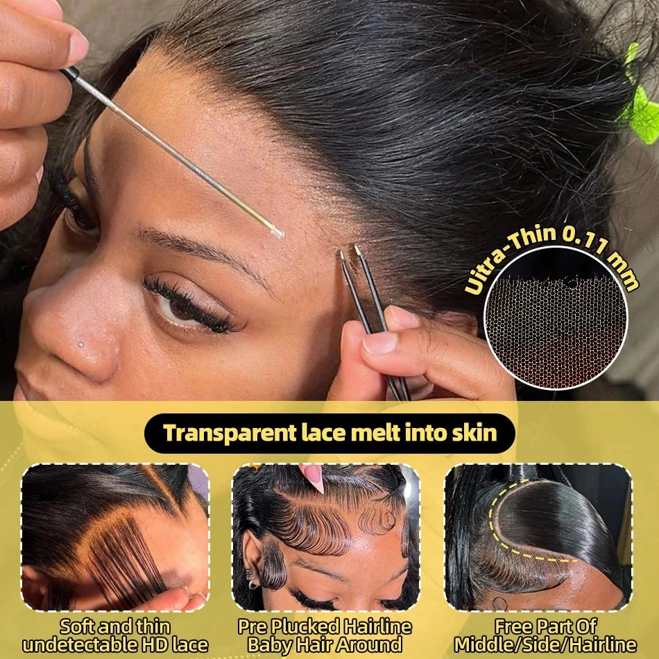 Polished Look | 250% High Density Straight Glueless HD Lace 13x6 Frontal Wig Pre-Cut