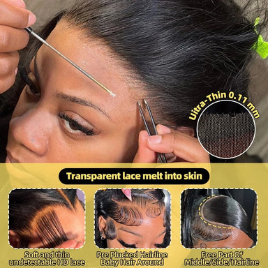 Polished Look | 250% High Density Straight Glueless HD Lace 13x6 Frontal Wig Pre-Cut