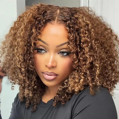 Wear & Go | Brown Highlight Water Wave Glueless HD Lace 13x4 Frontal Wig