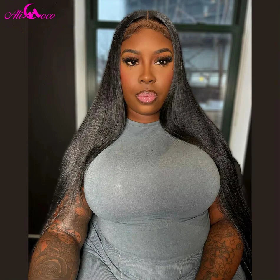 Classic Silk | Ombre Brown 180% Density Straight Glueless HD Lace 13x6 Frontal Wig