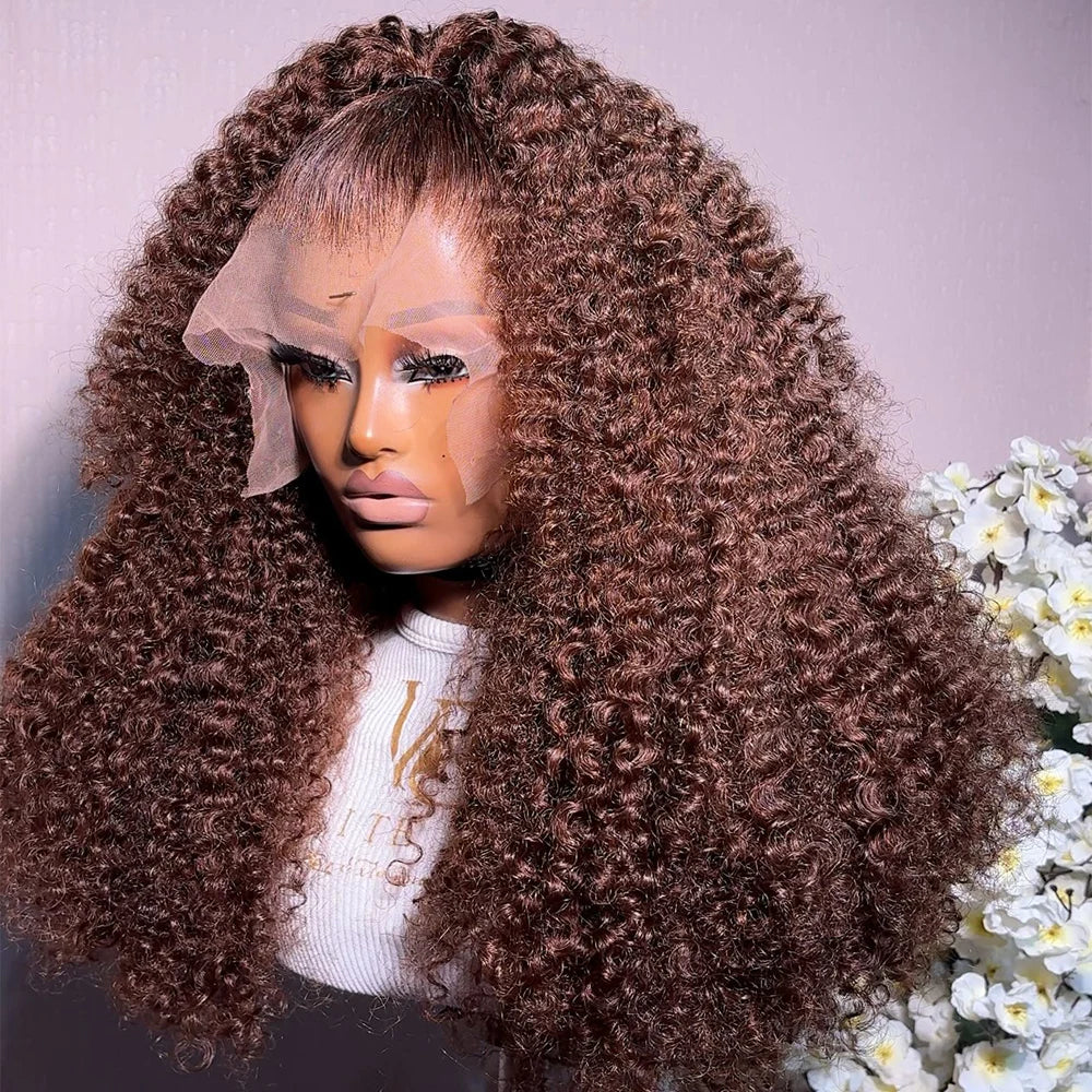Natural Kinks | 450% Super Density Kinky Curly Glueless HD Lace 13x6 Frontal Wig Pre-Cut