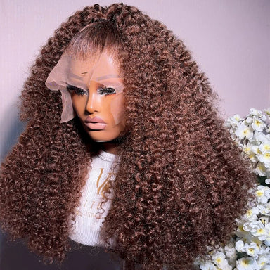 Natural Kinks | 450% Super Density Kinky Curly Glueless HD Lace 13x6 Frontal Wig Pre-Cut