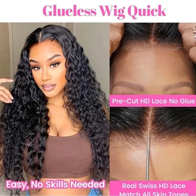 Throw On & Go | Deep Wave Glueless HD Lace 7x5 Closure Wig