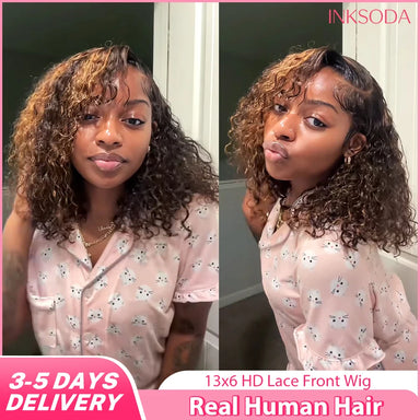 Ready To Wear | Honey Brown Highlight Deep Wave Glueless HD Lace 5x5 Closure Wig