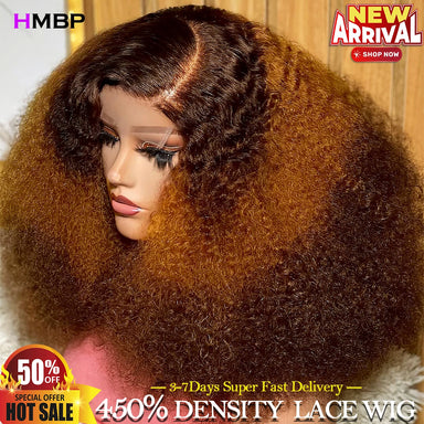 Curl Goals | Highlight 450% Super Density Kinky Curly Glueless HD Lace 13x6 Frontal Wig
