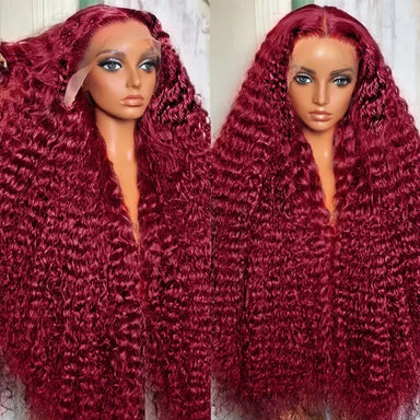 Ready To Wear | Burgundy 99J Deep Wave Glueless HD Lace 13x6 Frontal Wig