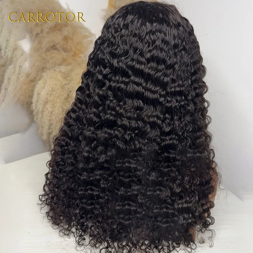 Curl Goals | Kinky Curly Glueless HD Lace 13x6 Frontal Wig by Carrotor Pre-Cut