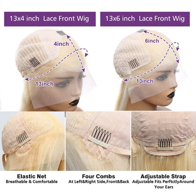 Platinum Glow | 250% High Density 613 Blonde Glueless HD Lace 13x6 Frontal Wig