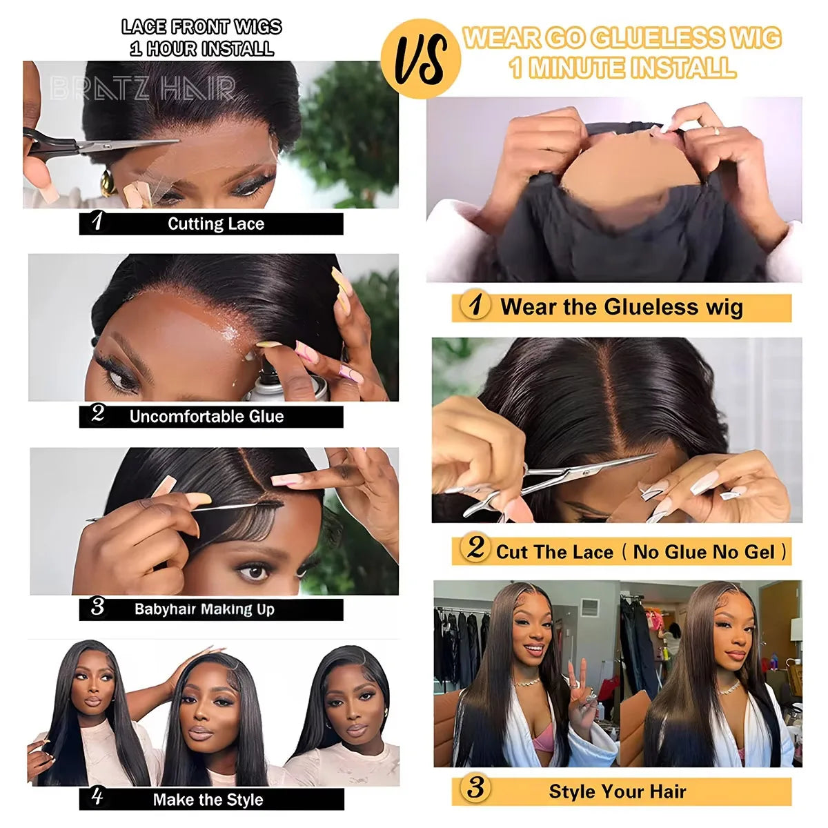 Wear & Go | Deep Wave Glueless HD Lace 13x6 Frontal Wig by Muybien